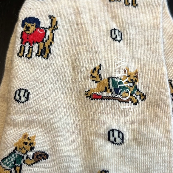 NWT J Crew Puppy Baseball Socks - Picture 4 of 5